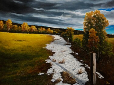 The last snow Painting titled "The last snow" by Oleg Baulin, Original Artwork, Oil