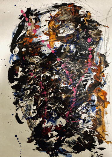 Painting titled "colors pink" by Pierre Olié, Original Artwork, Acrylic