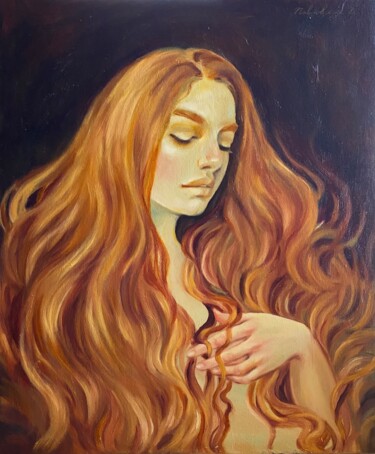 Bitter chocolate Painting titled "Bitter chocolate" by Isolde Pavlovskaya, Original Artwork, Oil Mounted on Wood Stretcher frame