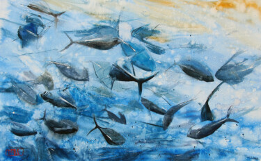Pintura intitulada "Branco" por Manu Toxxic, Obras de arte originais, Aquarela
