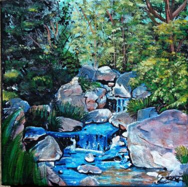 Peinture intitulée "Petit coin de natur…" par Elika Dessapt, Œuvre d'art originale, Acrylique