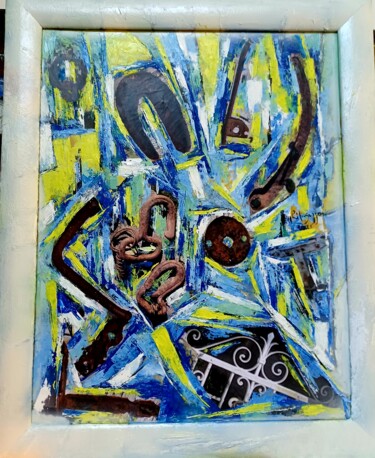 Painting titled ""Memoria lucale".-…" by Lili-Suzzoni, Original Artwork, Oil