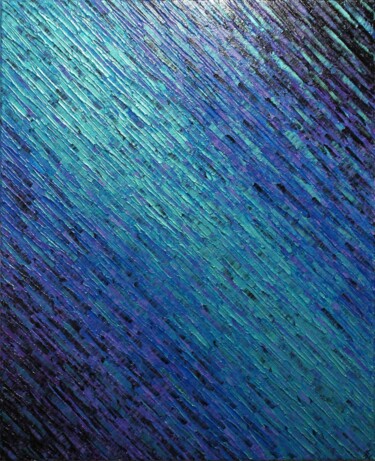 Texture couteau bleue iridescente violette. Peinture intitulée "Texture couteau ble…" par Jonathan Pradillon, Œuvre d'art originale, Acrylique Monté sur Châssis en bois