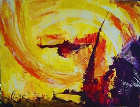 Peinture intitulée "Liberté" par Frédérique Louvet, Œuvre d'art originale, Acrylique Monté sur Châssis en bois