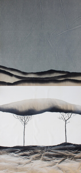 Printmaking titled "El Bosque 1" by Jesus Tejedor, Original Artwork, Engraving Mounted on Other rigid panel