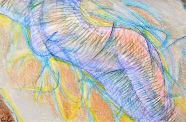 Рисунок под названием "Nude" - Edwin Loftus, Подлинное произведение искусства, Пастель Установлен на Другая жесткая панель