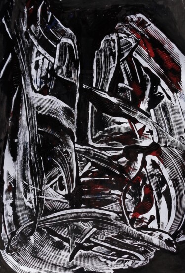 Malerei mit dem Titel "lapin peint  peint" von Francisco Mendes, Original-Kunstwerk, Acryl
