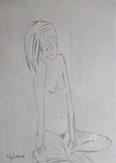 Pose à 19 h Drawing titled "Pose à 19 h" by Roberto Urbano, Original Artwork, Pencil