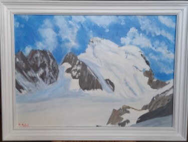 Barre des Ecrins en Oisans dans les Apes du Sud Peinture intitulée "Barre des Ecrins en…" par Hervé Michal (Harvey.m), Œuvre d'art originale, Acrylique Monté sur Châssis en…