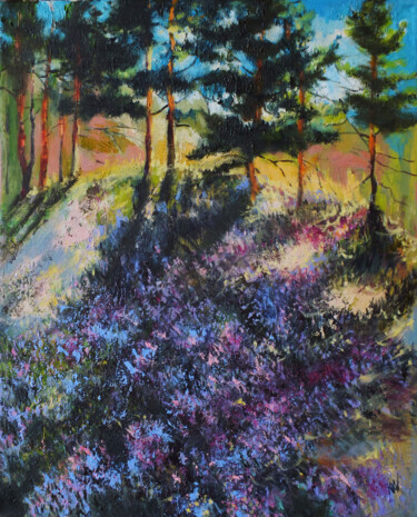 Peinture intitulée "The sunny day in th…" par Julija Demenkova, Œuvre d'art originale, Huile