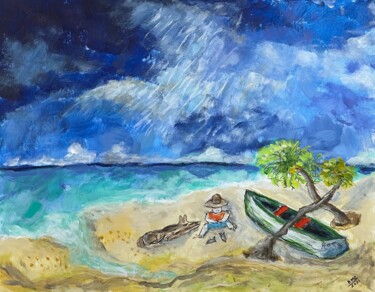 绘画 标题为“El Pescador” 由Alfredo Machado Zingg, 原创艺术品, 丙烯