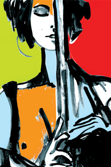 Temptation red Printmaking titled "Temptation red" by Natalia Makarochkina (NATALIMACARO), Original Artwork, Digital Print