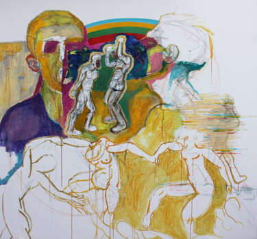 제목이 "Relaxed persons"인 미술작품 Sergiy Dekalyuk로, 원작, 아크릴