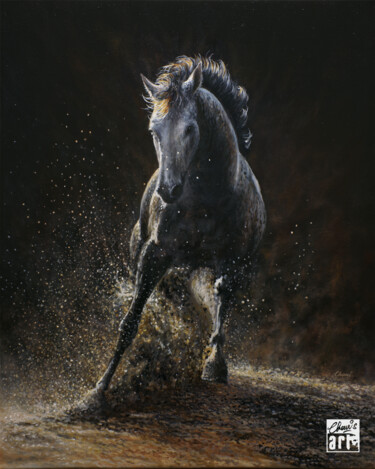 Painting titled "Freedom no2 - Wild…" by Chamindra De Silva Abeyewickreme, Original Artwork, Acrylic