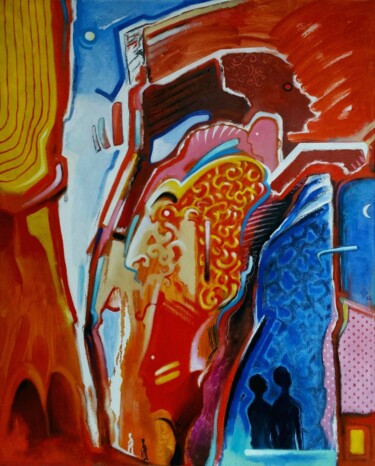 Peinture intitulée "Le passage" par Pascal Buffard, Œuvre d'art originale, Huile