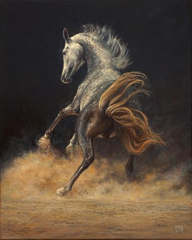 Painting titled "Freedom no3 - Wild…" by Chamindra De Silva Abeyewickreme, Original Artwork, Acrylic