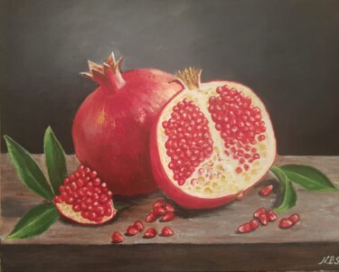 Painting titled "Гранат" by Nadezhda Brinke, Original Artwork, Acrylic