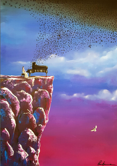 绘画 标题为“note al tramonto” 由Luca Azzurro Arts, 原创艺术品, 丙烯
