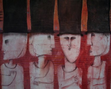 Pintura titulada "OTROS CUATES" por Arturo Morin, Obra de arte original