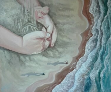 绘画 标题为“Just a beach” 由Helena Zyryanova, 原创艺术品, 油