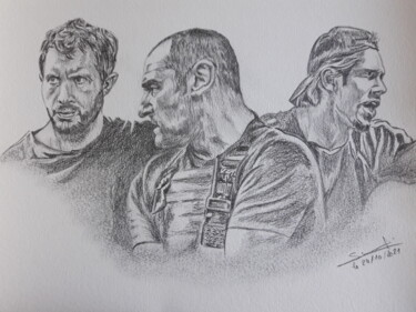 Dessin du film Bac Nord réalisé au crayon 图画 标题为“Dessin du film Bac…” 由Gilles Staub (LeCrayonAgile), 原创艺术品, 铅笔