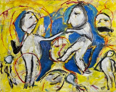 Painting titled "Last Dance" by Alfredo Machado Zingg, Original Artwork, Acrylic Mounted on Wood Stretcher frame