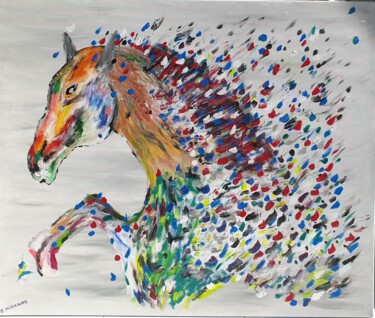 绘画 标题为“L'âme du Cheval” 由Bernard Miranne, 原创艺术品, 丙烯