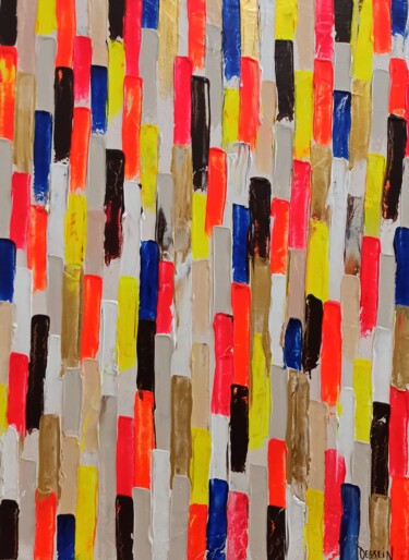 Peinture intitulée "Pluie de Liberté 12" par Delphine Dessein, Œuvre d'art originale, Acrylique