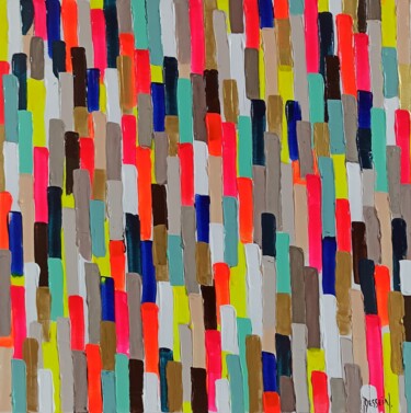 Peinture intitulée "Pluie de Liberté 15" par Delphine Dessein, Œuvre d'art originale, Acrylique