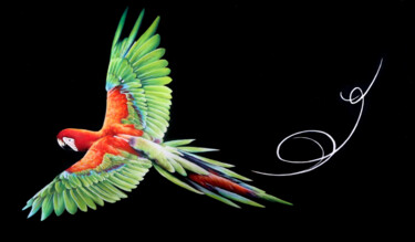 Dessin intitulée "VOLTIGE" par Milie Lairie, Œuvre d'art originale, Pastel