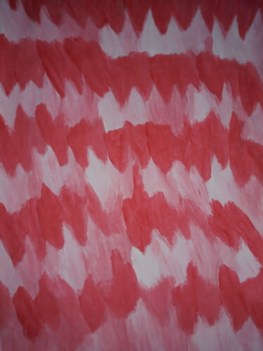 Malerei mit dem Titel "Red and white (abst…" von Nara Sousa, Original-Kunstwerk, Gouache