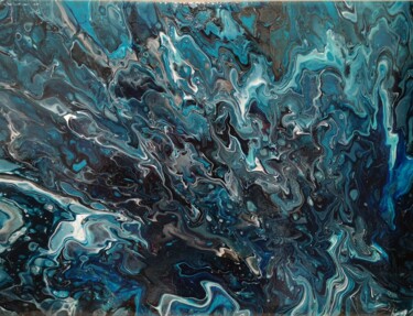 Peinture intitulée "Oyster" par Karen Belbézier, Œuvre d'art originale, Acrylique