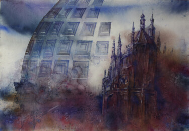 Painting titled "Renaissance" by Dobrodiy Alexandr, Original Artwork, Watercolor