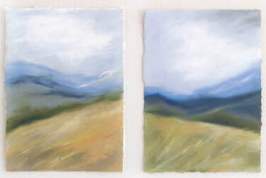 「Mountain landscape…」というタイトルの絵画 Olya Grigorevykhによって, オリジナルのアートワーク, パステル