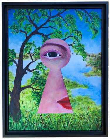 Schilderij getiteld "L'intrus" door Jean-Jacques Layeux, Origineel Kunstwerk, Acryl