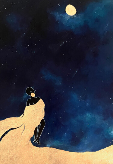 Malerei mit dem Titel "Stardust" von Ngendo, Original-Kunstwerk, Acryl