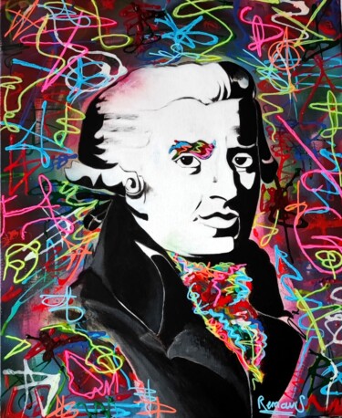 Painting titled "PASCAL PAOLI" by Lorie Renaud, Original Artwork, Acrylic