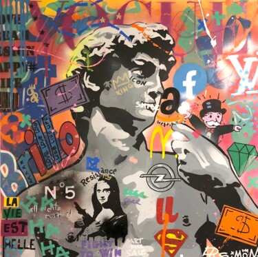 Famous Boy Pittura intitolato "Famous Boy" da Simone De Rosa, Opera d'arte originale, Acrilico Montato su Telaio per barella in legno