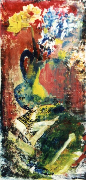 Peinture intitulée "les Fleurs et la Na…" par Nana Plamadeala-Kiritchenko, Œuvre d'art originale, Huile