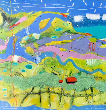 제목이 "Cotonniers en fleurs"인 미술작품 Nadine Falguieres (NADI)로, 원작, 아크릴