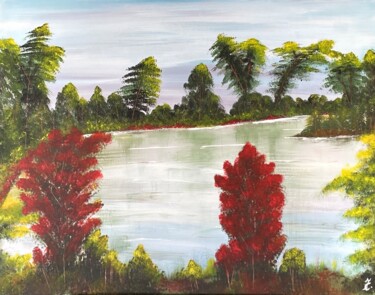 Peinture intitulée "L été" par Isabelle Capron, Œuvre d'art originale, Acrylique Monté sur Châssis en bois