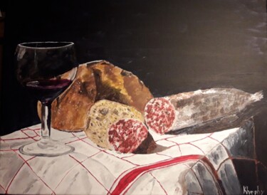 Pause gourmande Peinture intitulée "Pause gourmande" par Christine Ranchoux Soleillant, Œuvre d'art originale, Acrylique