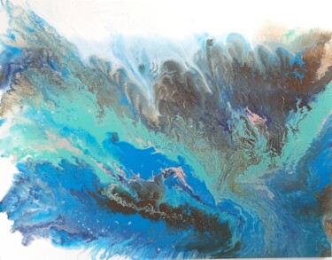 Painting titled "Vu d'en eau" by Andrea Luna (Lunarte), Original Artwork, Acrylic