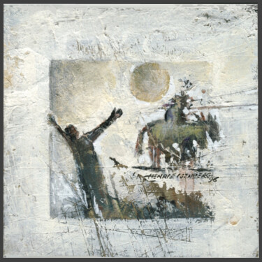 「Allegro, ou À bras…」というタイトルの絵画 Henri Eisenbergによって, オリジナルのアートワーク, アクリル 段ボールにマウント