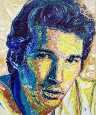 Richard Gere Peinture intitulée "Richard Gere" par Jerome Labrunerie (GEO), Œuvre d'art originale, Huile Monté sur Châssis en bois