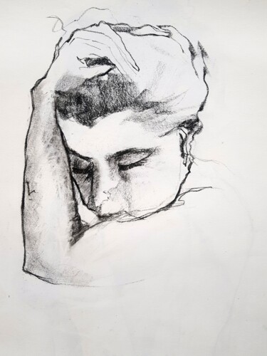 Dessin intitulée "Isabelle1" par Rosemay Dahan, Œuvre d'art originale, Fusain