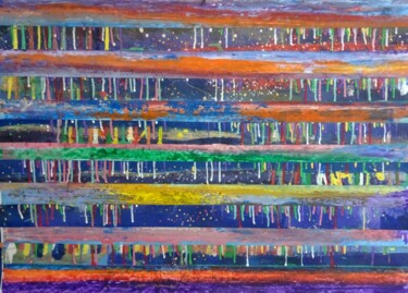 Peinture intitulée "strings of the univ…" par Kyrylo Bondarenko, Œuvre d'art originale, Acrylique