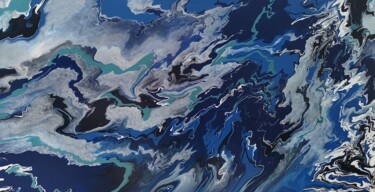 绘画 标题为“Vue Aérienne” 由Karen Belbézier, 原创艺术品, 丙烯