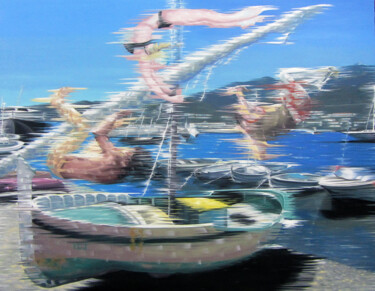 Pintura titulada "Temps de tramuntana…" por Josep Maria Fontanet Sureda, Obra de arte original, Oleo Montado en Bastidor de…