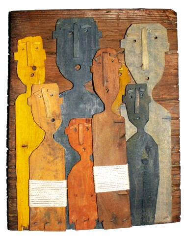 "Amigos" başlıklı Heykel Antonio Martinez Ruiz tarafından, Orijinal sanat, Ahşap
